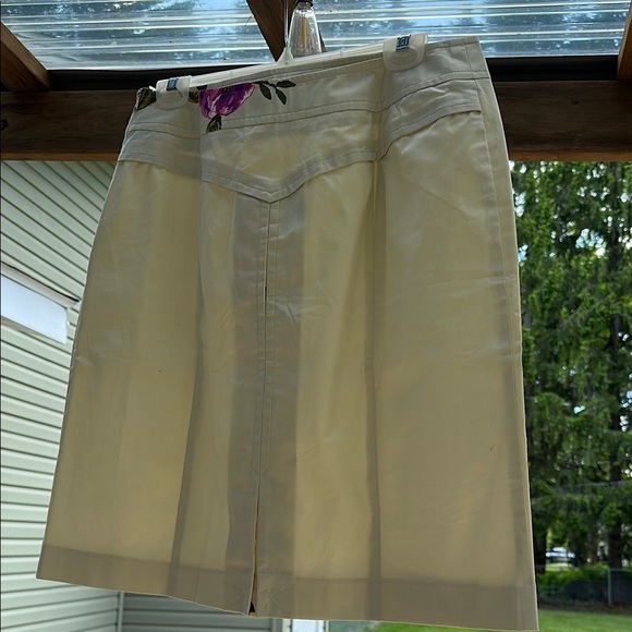 Harve Benard Women’s Suit Cream w/Floral Design Blazer 10 & Skirt 14 VINTAGE 80s - Picture 8 of 11